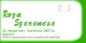 roza szerencse business card